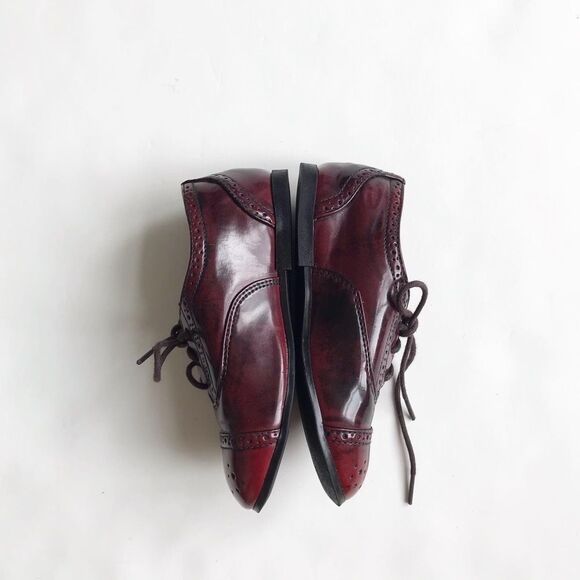 ZARA HTF maroon Oxford bluchers  EUC size 24(8) - Picture 2 of 7
